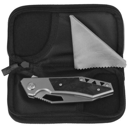Bestech Knife Fractal Grey Titanium / Carbon Fiber, Stonewashed / Satin CPM S35VN (BT1907A)