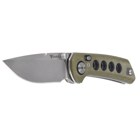 Nóż składany Reate PL-XT Green Micarta, Stonewashed Nitro-V (PL-XT DP.GRM.STW)