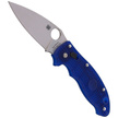 Spyderco Manix 2 FRCP Blue, CTS BD1N PlainEdge Folding Knife (C101PBL2)