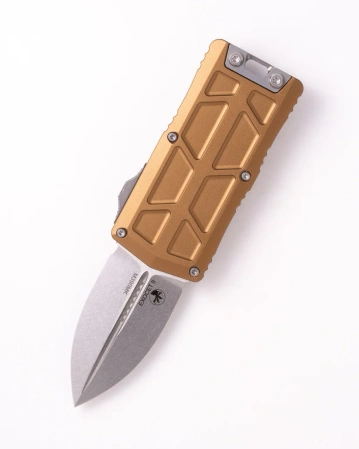 Nóż automatyczny OTF Microtech Exocet II D/E Tan Aluminum, Stonewashed M390MK by Tony Marfione (1157-10TA)