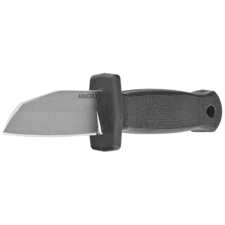 Demko Armiger 2 Shark Foot Knife Black TPR, Satin 4034SS by Andrew Demko (ARM2-4034SS-SF)