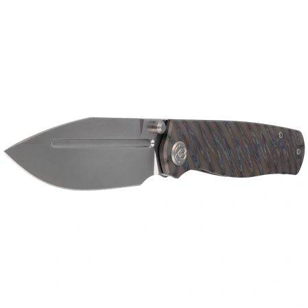 Nóż składany Kubey KB Knives Albatross Flamed Titanium, Silver Bead Blasting M390 by Ray Laconico (KB471B)