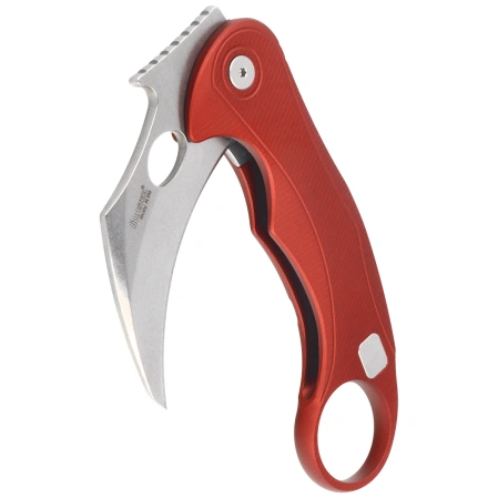LionSteel L.E.One Mid Karambit Knife Red Aluminium, Stonewashed M390 by Emerson Design (LE2 A RS)