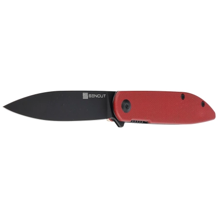 Sencut Bocll II Burgundy G10, Black Stonewashed D2 by Brad Zinker knife (S22019-3)