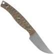 Bestech Heidiblacksmith #3 Upswept Green Canvas Micarta, Satin 14C28N by Heidi (BFK08C)
