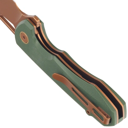 Nóż składany Remette Camel CNC G10, Titanium Plating 14C28N (RTCMLD)