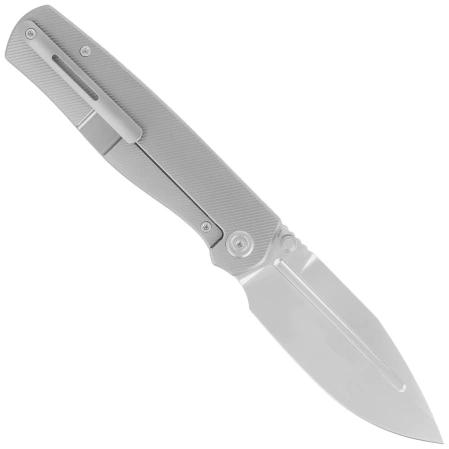 Kubey KB Knives Albatross Gray Titanium, Silver Beadblasted M390 by Ray Laconico (KB471A)