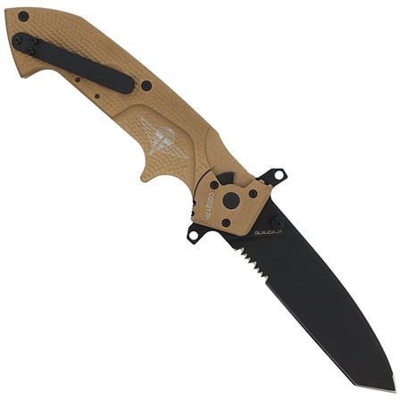 Extrema Ratio Glauca J1 Desert Aluminum Knife, Black MIL-C N690 (04.1000.0165/RVHCS)