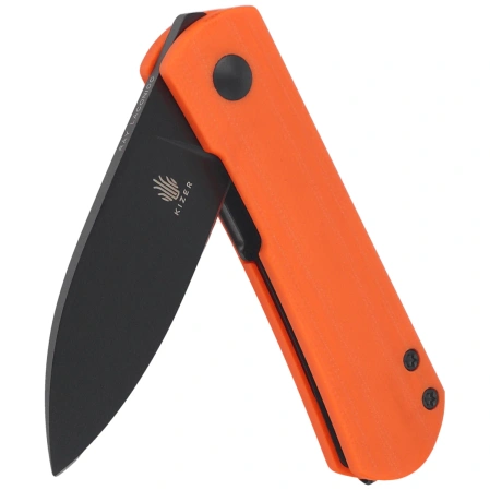 Nóż składany Kizer Yorkie Orange G10, Black PVD Nitro-V by Ray Laconico (V3525A2)