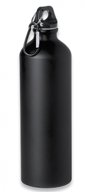 Barbaric Sports Bottle with Snap Hook Aluminum 800 ml - Black Matte (40070)