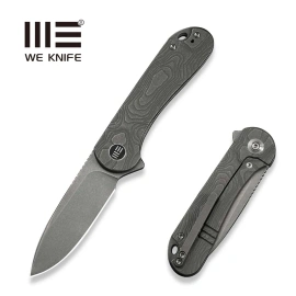 WeKnife Elementum Gray Titanium, Gray Stonewashed MagnaCut (WE18062X-2)