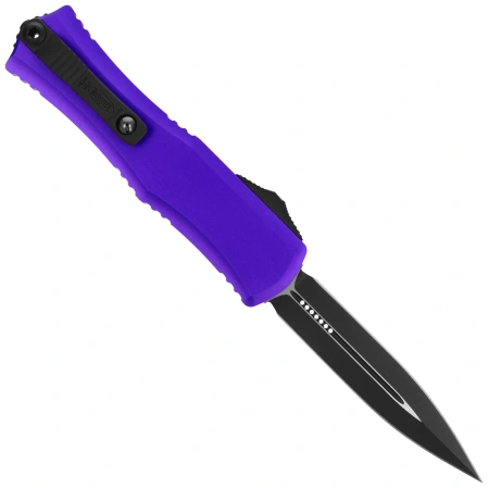 Microtech Hera II Mini D/E OTF Knife Purple Aluminum, Black M390MK by Tony and Sean Marfione (1702M-1PU)