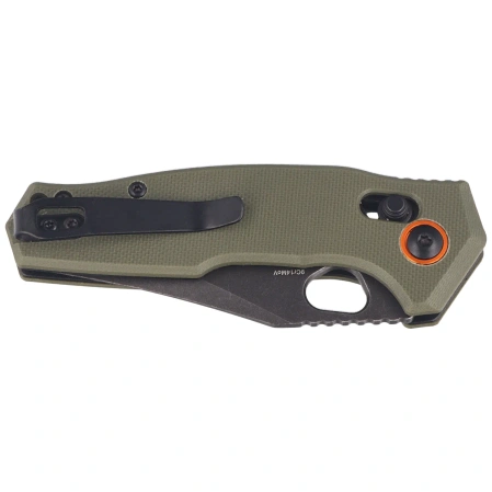 FoxEdge Crew Knife OD Green G10, Black Stonewashed 9Cr14Mov (FE-039 G10OD)