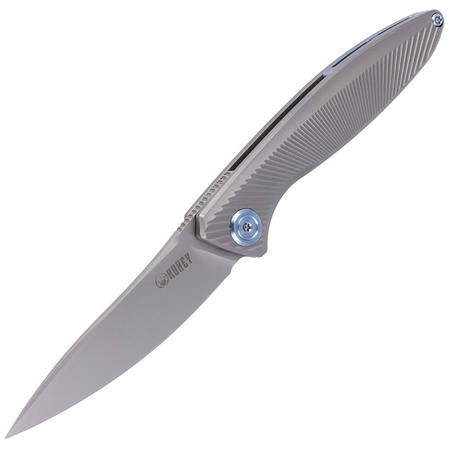 Kubey Pike KB2103A Knife, Gray Titanium, Sandblasted CPM 20CV by Parsons Bladeworks