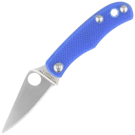 Spyderco Bug Knife Blue G10, Satin 12C27 (C133GBLP)