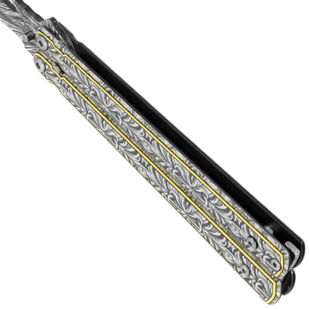 Martinez Albainox Classic Damask Balisong Knife Stainless Steel, Damascus Pattern 3Cr13MoV (02236)