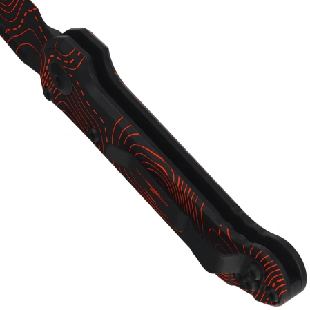 Nóż automatyczny Microtech LUDT Gen III T/E Signature Black-Orange Topographic Camo Smooth Aluminium, Black-Orange Topographic Camo M390MK by Tony Marfione (1136S-1TPBKORCS)