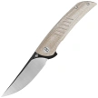 Bestech Swift Beige Micarta, Satin/Black D2 Knife (BG30C-2)