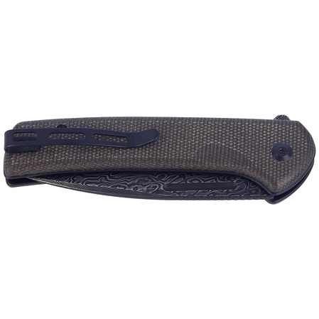 Nóż składany Civivi Conspirator Dark Green Micarta, Damascus (C21006-DS1)