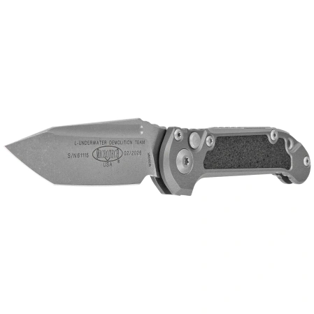 Nóż automatyczny Microtech LUDT Gen III T/E Natural Clear Aluminium, Apocalyptic M390MK by Tony Marfione (1136-10APNC)