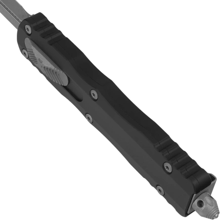 Microtech Dirac Delta D/E OTF Knife Black Aluminum, Apocalyptic by Tony Marfione (227-10AP)
