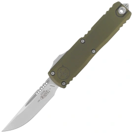 Microtech UTX-85 Gen IV S/E OTF Knife OD Green Aluminum, Stonewashed M390MK by Tony Marfione (12314-10OD)