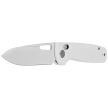 Kubey Bluff Knife White G10, Sandblasted 14C28N by Garet Caronna (KU248C)