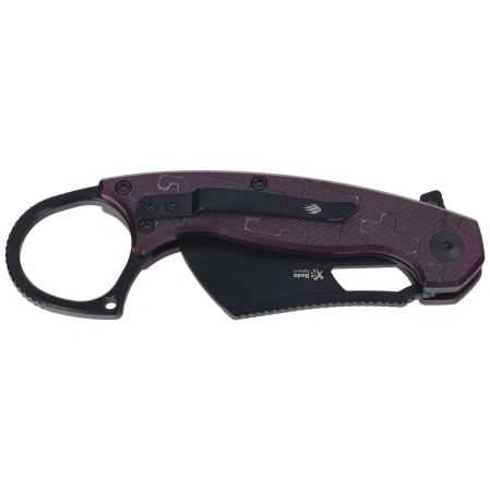 Nóż składany Kizer Dodo Karambit Purple PC, Black PVD Nitro-V by Giedymin (V2702A2)