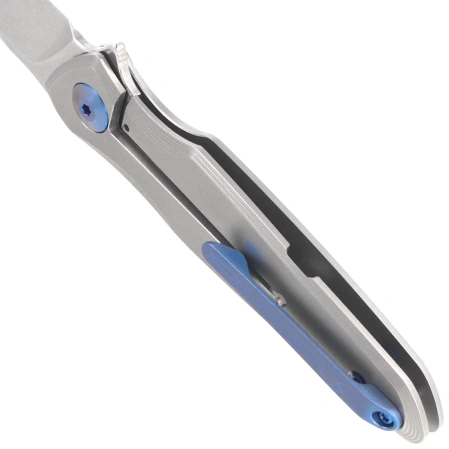 Nóż składany Spartan Blades Pandia Gray Titanium, Blue HW, Stonewashed MagnaCut by Curtis Iovito (SF16SWBL)