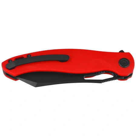 Kubey Drake Knife Red G10, Blackwashed 14C28N by Maksim Tkachuk (KU239H)