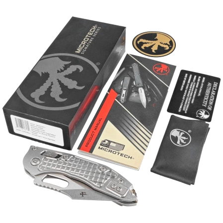 Nóż składany Microtech Marfione Select Stitch Ram-Lok S/E Frag Titanium, Stonewashed M390MK by Borka Blades and Tony Marfione (169RL-10FRMS1)