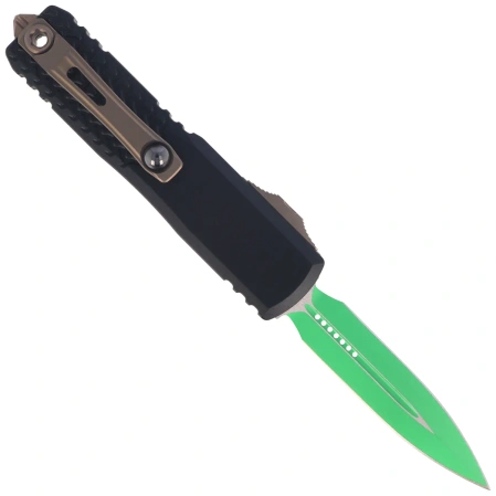 Nóż automatyczny OTF Microtech UTX-85 Gen IV D/E Signature Jedi Master Aluminium, Green M390MK by Tony Marfione (12324-1JM)