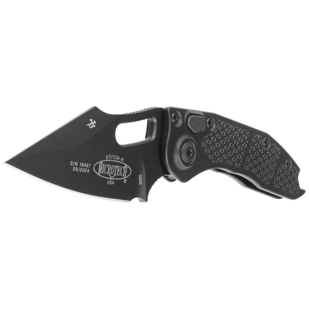 Nóż automatyczny Microtech Stitch-A S/E Black Aluminium, Black M390MK by Borka Blades and Tony Marfione (169-1BK-A1TI)