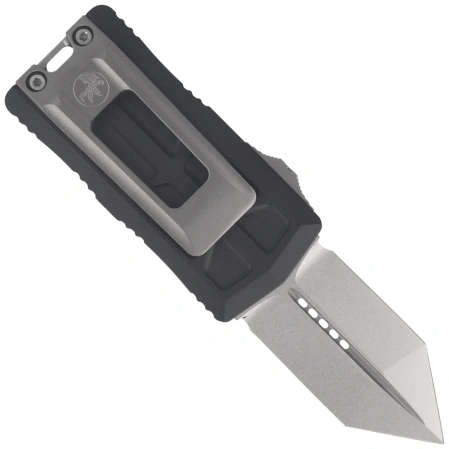 Nóż automatyczny OTF Microtech Exocet II Spartan Black Aluminium, Stonewashed M390MK by Tony Marfione (1155-10)