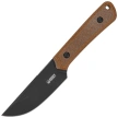 Kubey Knife Thorn Brown Micarta, Blackwashed 14C28N by Scott Halpern (KU413F)