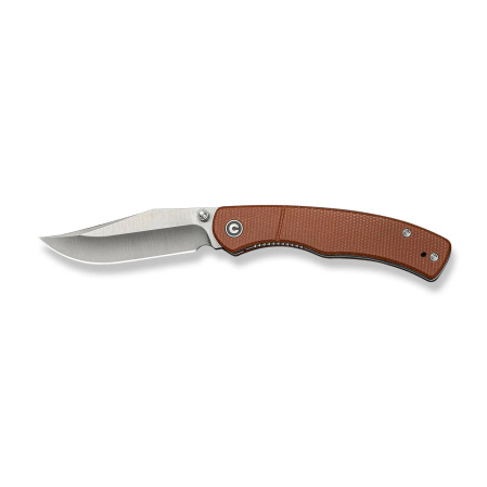 Civivi Clingman Knife Brown Canvas Micarta, Satin Nitro-V by Taylor Martin Best Damn EDC (C23065-3)