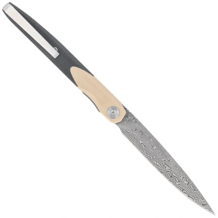 Bestechman Lanza Knife Khaki-Black G10, Damascus by Grzegorz Grabarski (BMK14-D-2)