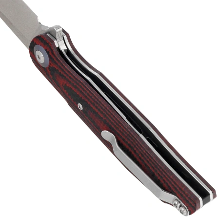 Nóż składany Bestech Ascot Red Carbon Fiber/G10, Satin D2 (BG19F)