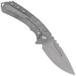 Bestech Buwaya Dark Bead Blast Titanium, Dark Bead Blast M390 by Kombou Knife (BT2203A)