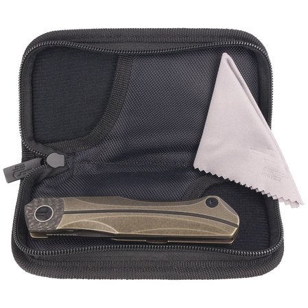 Nóż składany Bestech Thyra Bronze Stonewashed Titanium/Carbon Fiber, Black Stonewashed M390 by Kombou (BT2106C)