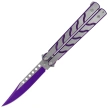 Martinez Albainox Balisong Knife Purple/Brushed Steel, Purple 3Cr13Mov (02158)