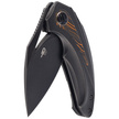 Nóż składany Bestech Nuke Black Titanium/Black Orange G10, Black Stonewashed M390 by Kombou (BT2107E)