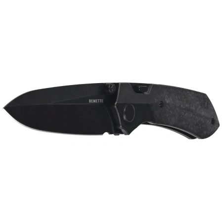 Remette RTPT-ELD Meteor Knife Black Titanium / Carbon Fiber, Titanium Plating M390 (RTPT-ELD)