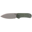 WE Knife Big Banter Green Micarta, Gray Stonewashed CPM 20CV by Ben Petersen (WE21045-2)