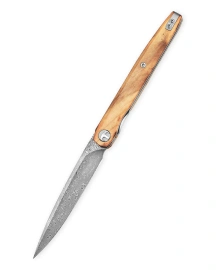 Bestechman Lanza Knife Olive Wood, Damascus by Grzegorz Grabarski (BMK14-D-4)
