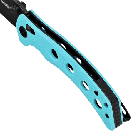 Nóż składany Kubey Hound Light Blue G10, Blackwashed 14C28N by Maksim Tkachuk (KU172D)