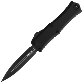 Microtech Hera II Mini D/E OTF Knife Black Aluminum, Tactical M390MK by Tony and Sean Marfione (1702M-1T)