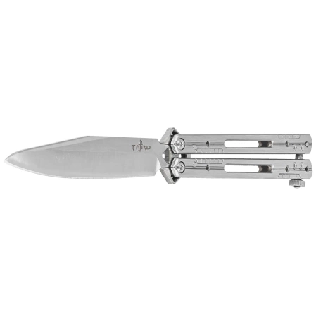 Third Decor Habitat Balisong Satin Stainless Steel, Satin 420 Butterfly Knife (K2920B)