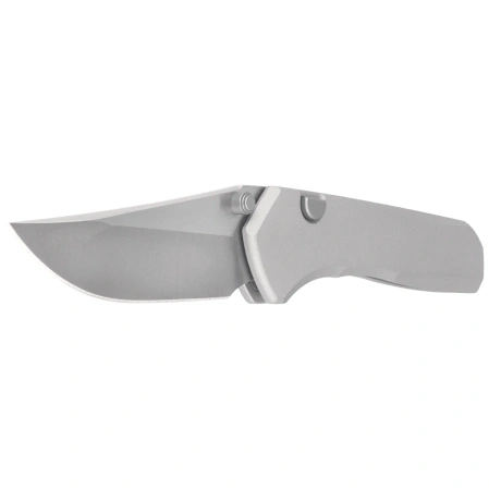 Kizer Astur ZeroS Knife Light Gray Aluminum, Satin MagnaCut by Brian Brown (K3818ZBD2)