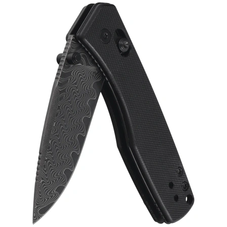 Kizer Aegis Knife Black G10, Damascus by Azo (V3774A2)